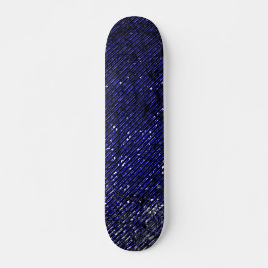 青ストライプ色の剥離 スケートボード (正面)