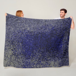 青ストライプ色の剥離 フリースブランケット