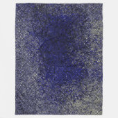 青ストライプ色の剥離 フリースブランケット (正面)