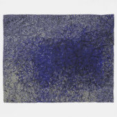 青ストライプ色の剥離 フリースブランケット (正面(横))