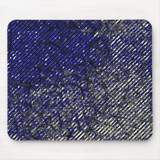 青ストライプ色の剥離 マウスパッド (正面)