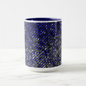 青ストライプ色の剥離 マグカップ (中央)