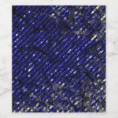 青ストライプ色の剥離 ワインラベル (シングルラベル)