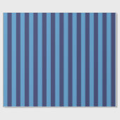 青ストライプ色の垂直はっきりした ラッピングペーパー (フラット)