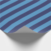 青ストライプ色の垂直はっきりした ラッピングペーパー (角)