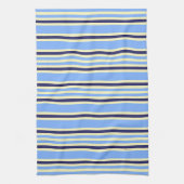 青ストライプ色 キッチンタオル (縦)