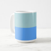 青ストライプ色 コーヒーマグカップ (正面左)