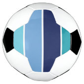 青ストライプ色 サッカーボール (回転)