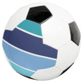 青ストライプ色 サッカーボール (3/4)