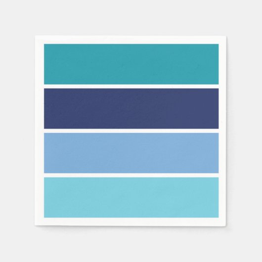 青ストライプ色 スタンダードカクテルナプキン (正面)