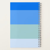 青ストライプ色 ノートブック (裏面)