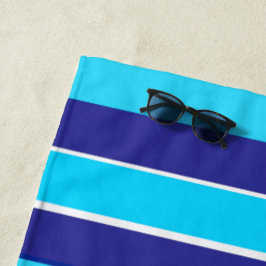青ストライプ色 ビーチタオル