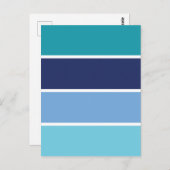 青ストライプ色 ポストカード (正面/裏面)
