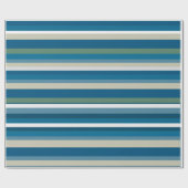 青ストライプ色 ラッピングペーパー (フラット)