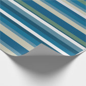 青ストライプ色 ラッピングペーパー (角)