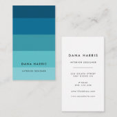 青ストライプ色 名刺 (正面/裏面)