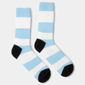 青ストライプ色、白ストライプ色、パタストライプのーン ソックス (右)