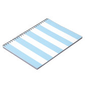 青ストライプ色、白ストライプ色、パタストライプのーン ノートブック (左側)