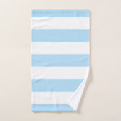 青ストライプ色、白ストライプ色、パタストライプのーン バスタオルセット (ハンドタオル)