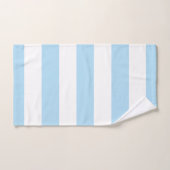 青ストライプ色、白ストライプ色、パタストライプのーン バスタオルセット (ハンドタオル)