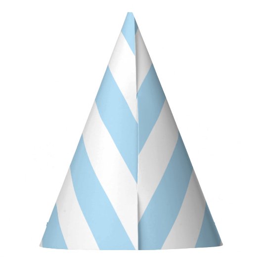 青ストライプ色、白ストライプ色、パタストライプのーン パーティーハット (裏面)