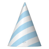青ストライプ色、白ストライプ色、パタストライプのーン パーティーハット (左)
