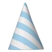 青ストライプ色、白ストライプ色、パタストライプのーン パーティーハット (右)