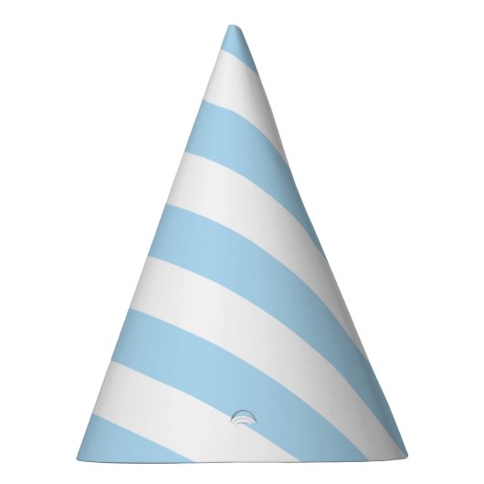 青ストライプ色、白ストライプ色、パタストライプのーン パーティーハット (右)