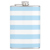 青ストライプ色、白ストライプ色、パタストライプのーン フラスク (正面)