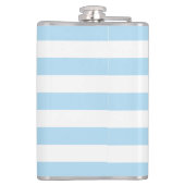 青ストライプ色、白ストライプ色、パタストライプのーン フラスク (裏面)
