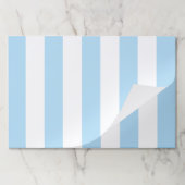 青ストライプ色、白ストライプ色、パタストライプのーン ペーパーパッド (折り畳み)