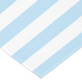 青ストライプ色、白ストライプ色、パタストライプのーン ミディアムテーブルランナー (コーナー)