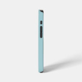 青ストライプ色 iPhoneケース (左側面)