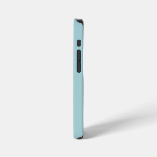 青ストライプ色 iPhoneケース (左側面)