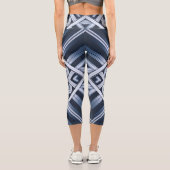 青ストライプ調和 カプリレギンス (裏面)