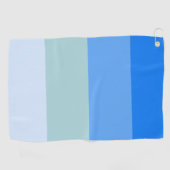 青ストライプ車 ゴルフタオル (横)