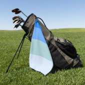 青ストライプ車 ゴルフタオル (グリーン)