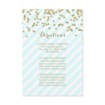 青ストライプ金ゴールド結婚の方向札