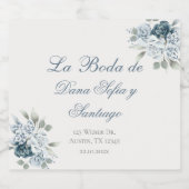 青スペインの結婚色 スパークリングワインラベル (シングルラベル)