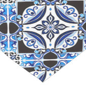 青タイフランスのル地中海のブライダルシャワーパーティー ショートテーブルランナー (コーナー)