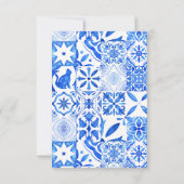 青タイルのブーガインビリア エレガント サンキューカード (裏面)