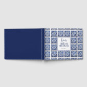 青タイルイタリアン地中海のブライダルシャワー ゲストブック (全面)