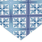 青タイル地中海の幾何学的ダイヤモンドブロック ショートテーブルランナー (コーナー)