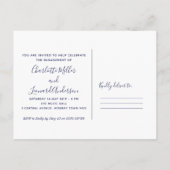 青タイル婚約はがき インビテーションポストカード (裏面)