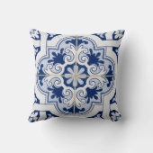 青タイル枕 | セラミックラシッククイタリアンアクセント クッション (裏面)
