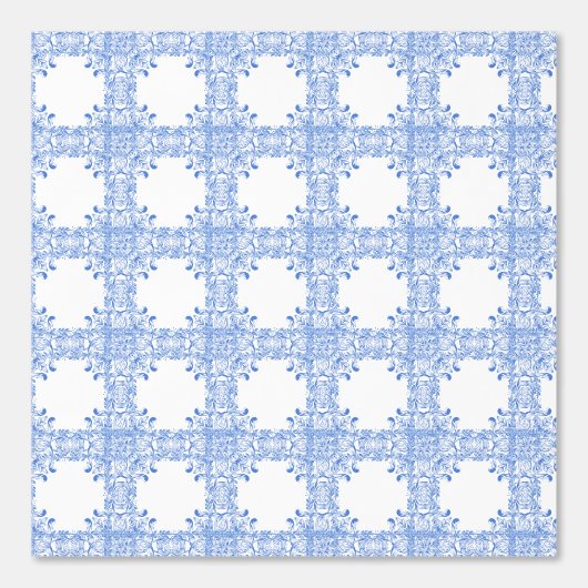 青タイル装飾壁紙 壁紙 (正面)