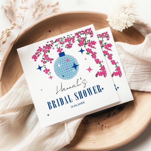 青タイル サントリーニ ギリシャ/スペイン風 ウェディング スタンダードカクテルナプキン