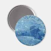 青タイル マグネット (正面/裏面)