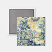 青タイル マグネット (正面/裏面)