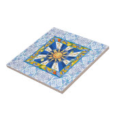 青タイル，モザイク，マジョリカ，レモン， タイル (側面)